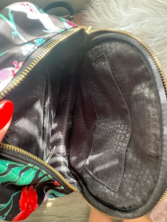 kate spade Black Floral & Hummingbird Mini Backpack main image 2
